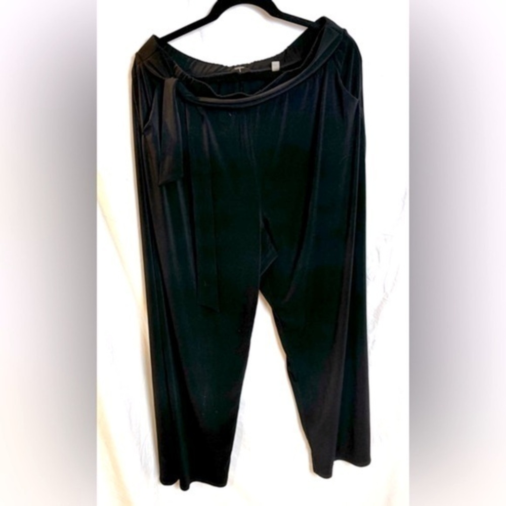 T Tahari Tie Front Full Leg Pants Womens Size XL